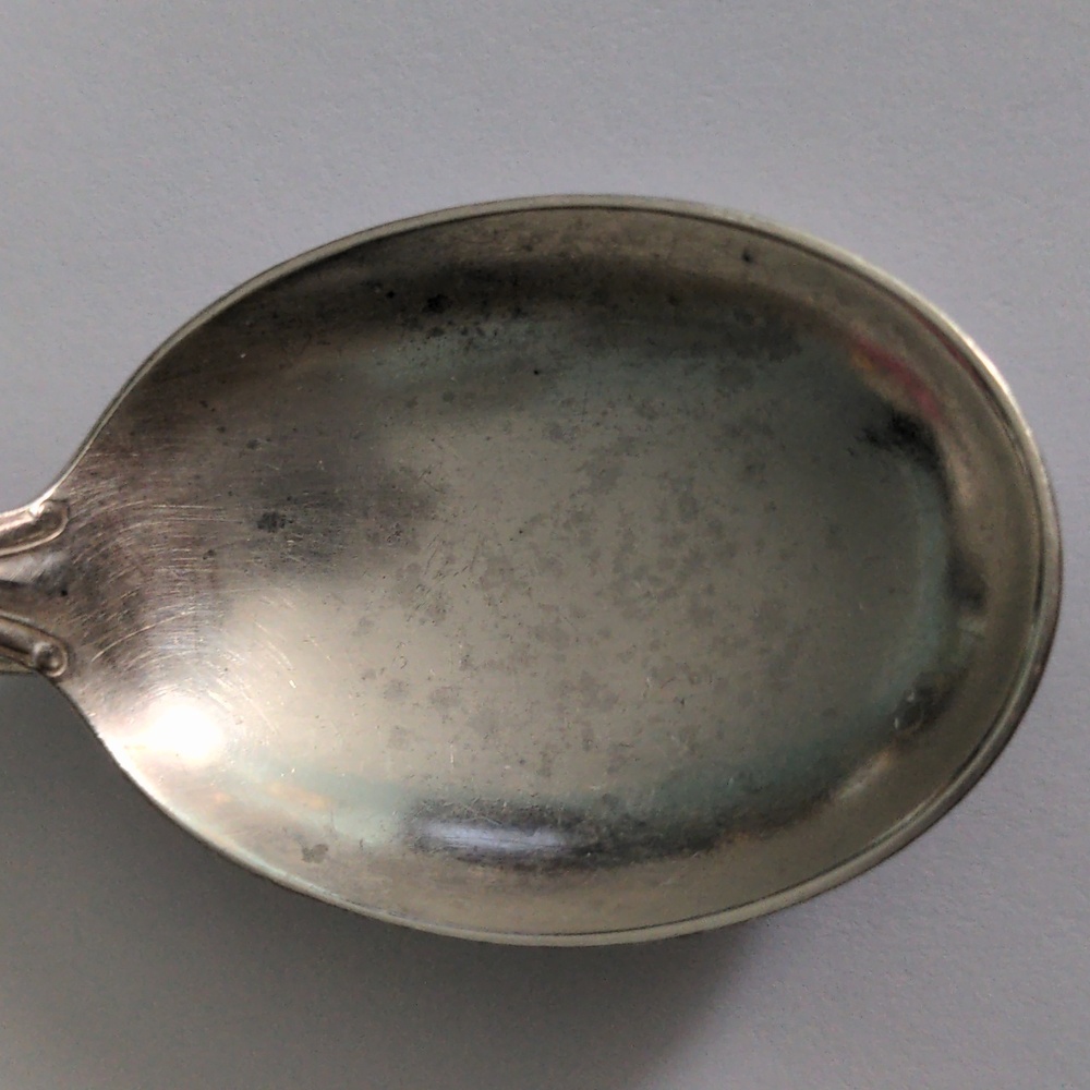 Antique Sterling Silver Baby Spoon, Hallmarked, Excellent Vintage Condition - Picture 7 of 8